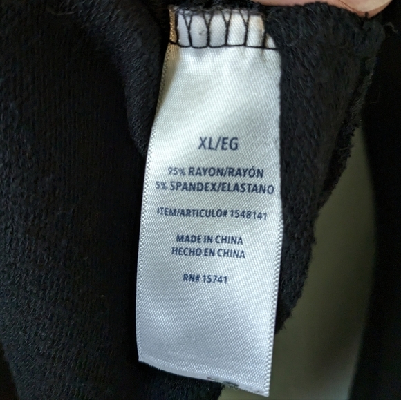 Splendid Black Viscose Lightweight Pullover Size XL - Picture 7 of 8